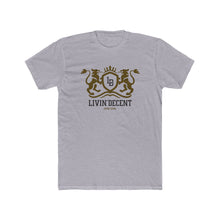Load image into Gallery viewer, Livin' Decent Crest T‑Shirt — Vintage Heraldic Logo Tee