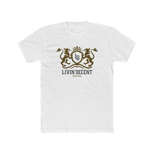 Load image into Gallery viewer, Livin' Decent Crest T‑Shirt — Vintage Heraldic Logo Tee