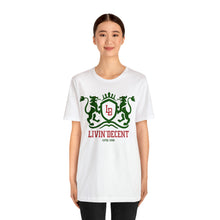 Load image into Gallery viewer, Unisex Jersey Short Sleeve Regal green/red