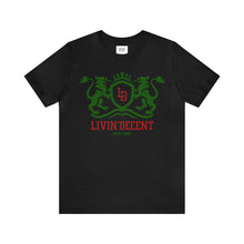 Load image into Gallery viewer, Unisex Jersey Short Sleeve Regal green/red