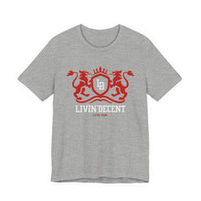 Load image into Gallery viewer, Heraldic Crest Tee — Vintage Shield &amp; Lions Graphic Shirt
