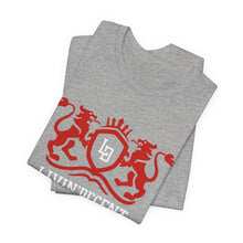 Load image into Gallery viewer, Heraldic Crest Tee — Vintage Shield &amp; Lions Graphic Shirt