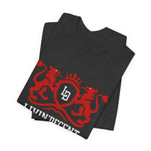Load image into Gallery viewer, Heraldic Crest Tee — Vintage Shield &amp; Lions Graphic Shirt