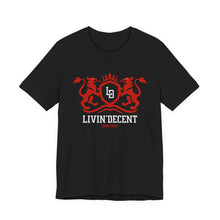 Load image into Gallery viewer, Heraldic Crest Tee — Vintage Shield &amp; Lions Graphic Shirt
