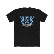 Load image into Gallery viewer, Heraldic Crest Tee — Light Blue Lion Shield Graphic T-Shirt