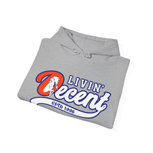 Load image into Gallery viewer, Livin' Decent/Year Of The Horse White print Hoodie