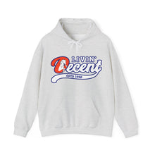 Load image into Gallery viewer, Livin' Decent/Year Of The Horse White print Hoodie