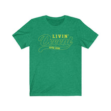Load image into Gallery viewer, Unisex Jersey Short Sleeve Tee Yellow Outline Print