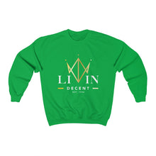 Load image into Gallery viewer, Unisex Crewneck Sweatshirt  V-Crown White/Gold print