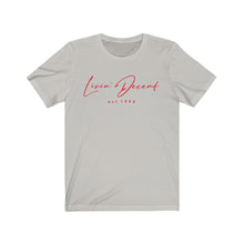 Load image into Gallery viewer, Unisex Jersey Short Sleeve Tee LD signature Red Print