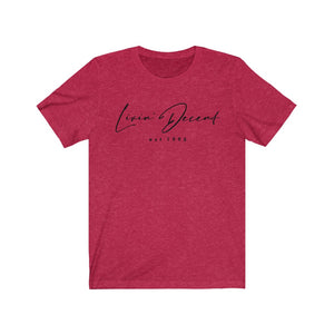 Unisex Jersey Short Sleeve Tee LD signature Black Print