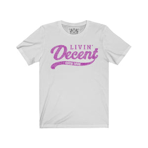 Unisex Jersey Word Cloud w/hot pink print