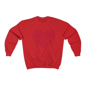 Unisex Crewneck Sweatshirt I Love Livin' w/Red Print