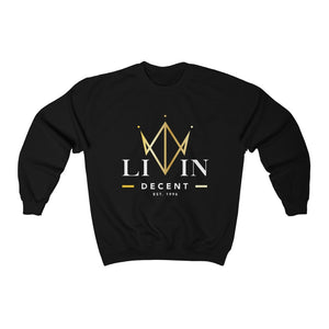 Unisex Crewneck Sweatshirt  V-Crown White/Gold print