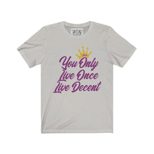 Load image into Gallery viewer, Unisex Jersey Short Sleeve YOLO w/hot pink print