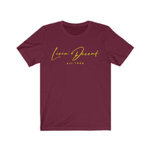 Load image into Gallery viewer, Unisex Jersey Short Sleeve Tee LD signature Yellow Print