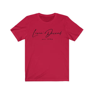 Unisex Jersey Short Sleeve Tee LD signature Black Print