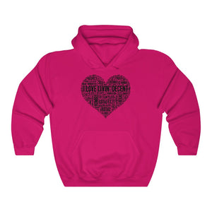 Unisex Hoodie Love Livin' w/black Print