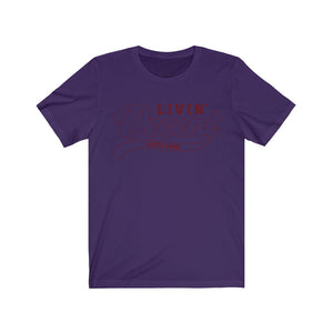 Unisex Jersey Short Sleeve Maroon Outline Print