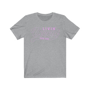 Unisex Jersey Short Sleeve Pink Outline Print