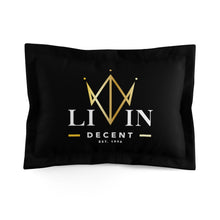 Load image into Gallery viewer, Pillow Sham Black w/ V-Crown Print