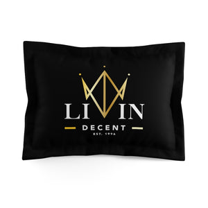 Pillow Sham Black w/ V-Crown Print