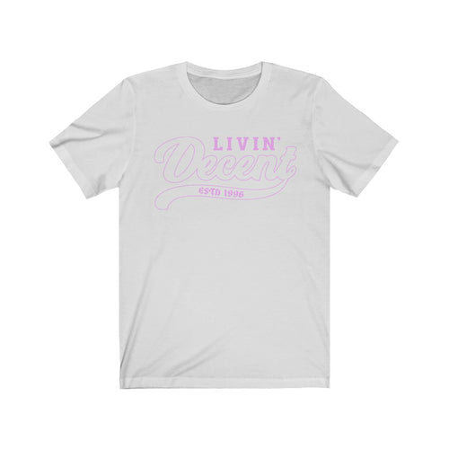 Unisex Jersey Short Sleeve Pink Outline Print