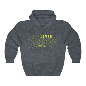 Unisex Hoodie Yellow Outline Print