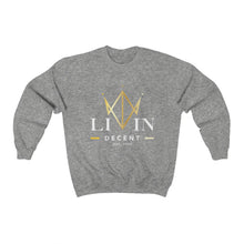 Load image into Gallery viewer, Unisex Crewneck Sweatshirt  V-Crown White/Gold print