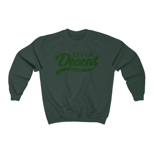 Unisex Crewneck Sweatshirt w/Kelly Green Print