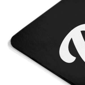 Mousepad Black w/ White Print