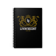 Load image into Gallery viewer, Spiral Notebook Black Regal w/Gold-White - Ruled Line