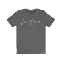Load image into Gallery viewer, Unisex Jersey Short Sleeve Tee LD signature White Print