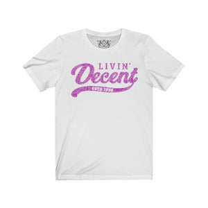 Unisex Jersey Word Cloud w/hot pink print