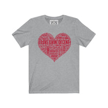 Load image into Gallery viewer, Unisex Jersey Short Love Livin&#39; w/red print