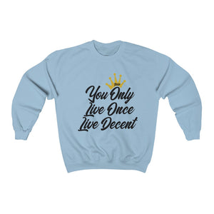 Unisex Crewneck Sweatshirt YOLO w/Black Print