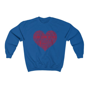 Unisex Crewneck Sweatshirt I Love Livin' w/Red Print