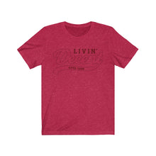 Load image into Gallery viewer, Unisex Jersey Short Sleeve Maroon Outline Print