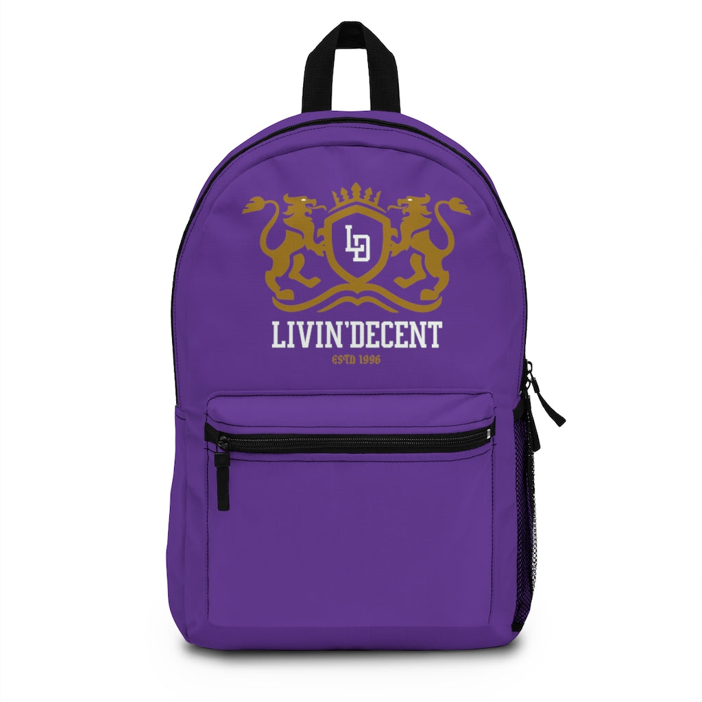 Backpack Purple w/ Regal print