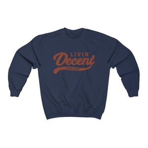 Unisex Crewneck Sweatshirt w/Orange Print