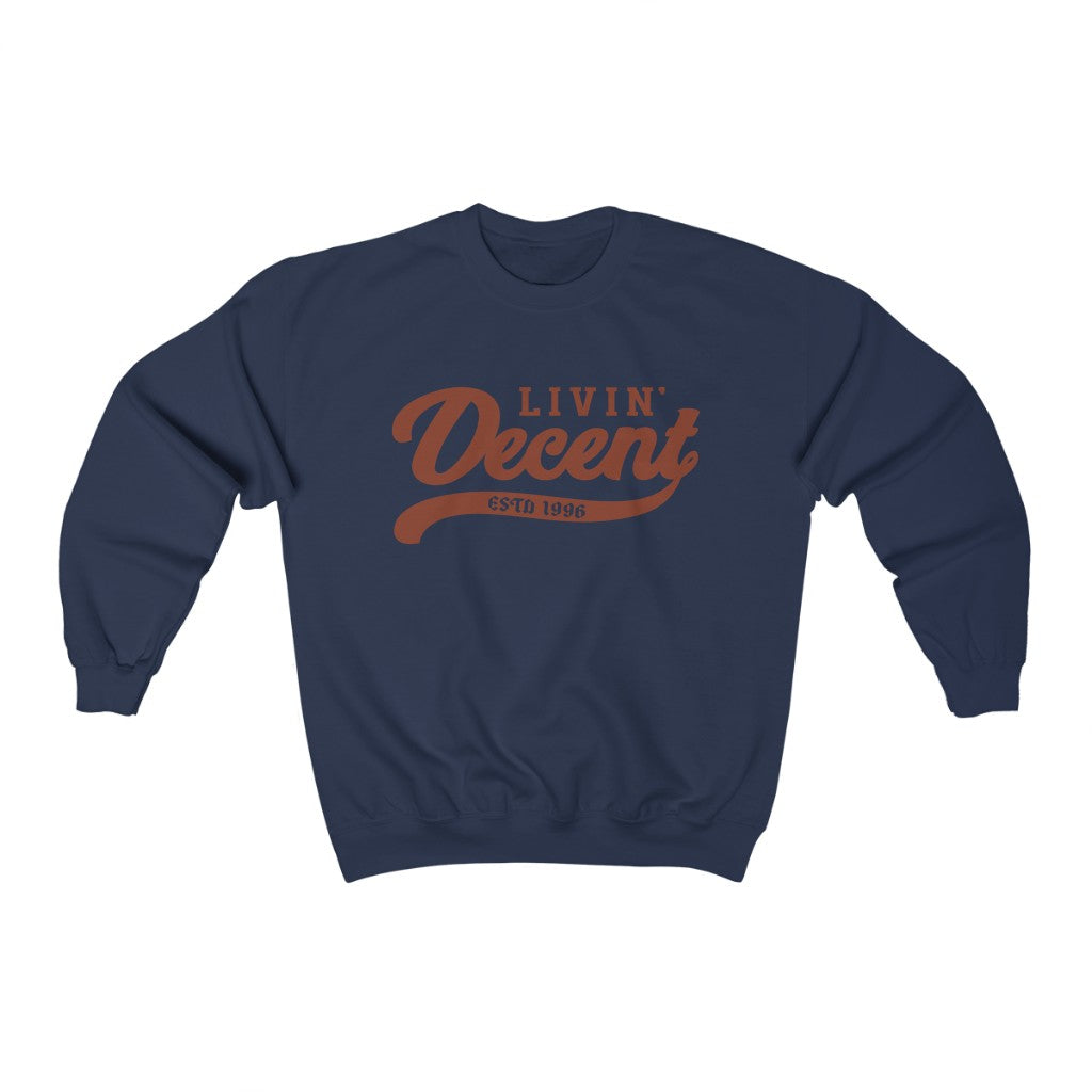 Unisex Crewneck Sweatshirt w/Orange Print