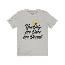 Load image into Gallery viewer, Unisex Jersey Short Sleeve YOLO w/black print