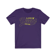Load image into Gallery viewer, Unisex Jersey Short Sleeve Tee Yellow Outline Print