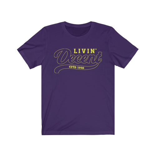 Unisex Jersey Short Sleeve Tee Yellow Outline Print
