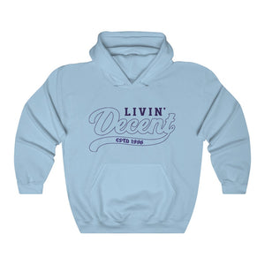 Unisex Hoodie Navy Outline Print