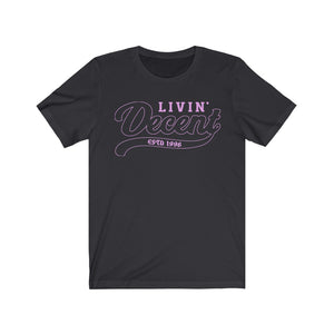 Unisex Jersey Short Sleeve Pink Outline Print