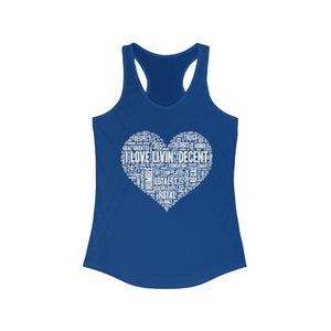 Women's Love Livin' Tank w/ white print