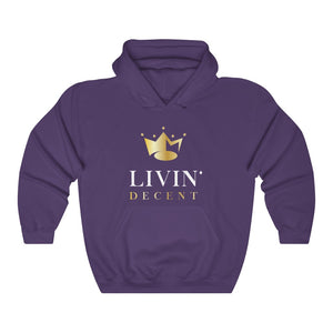 Unisex Hoodie Circle Crown White/Gold print