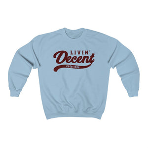 Unisex Crewneck Sweatshirt w/Maroon Print