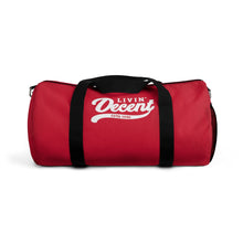 Load image into Gallery viewer, Duffel Bag Red w/ White Print